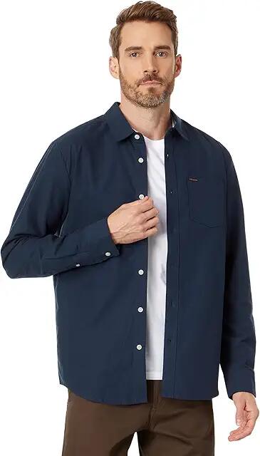 Volcom Veeco Oxford Long Sleeve (Navy) Men's Clothing Cover