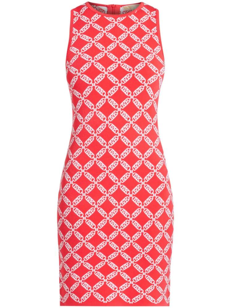 Michael Michael Kors Empire Logo-jacquard sleeveless minidress - Pink Cover