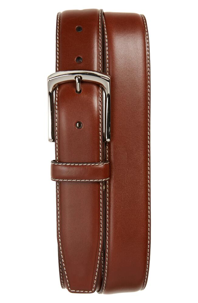 Torino Burnished Leather Belt in Saddle Tan Cover