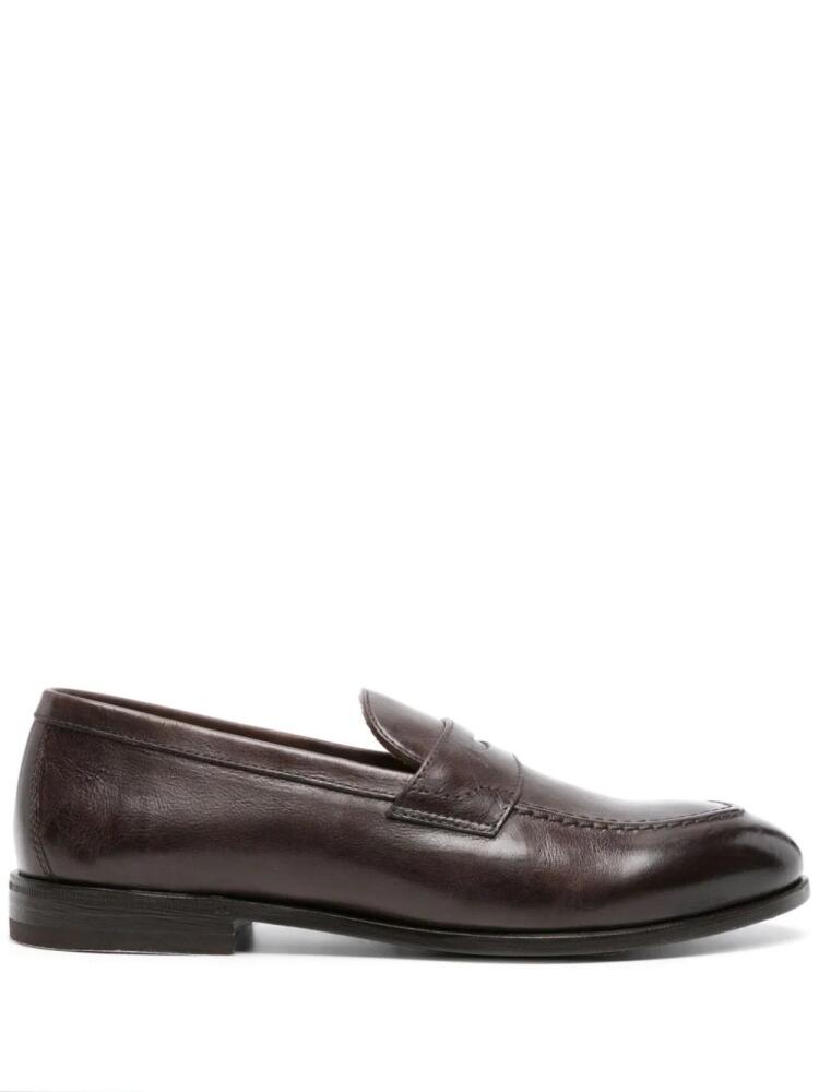 Henderson Baracco leather penny loafers - Brown Cover