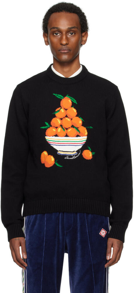 Casablanca Black 'Pyramide D'Oranges' Sweater Cover