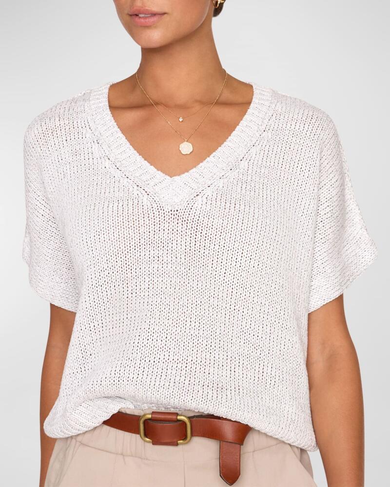 Brochu Walker Gaia Dolman-Sleeve Shimmer Sweater Cover