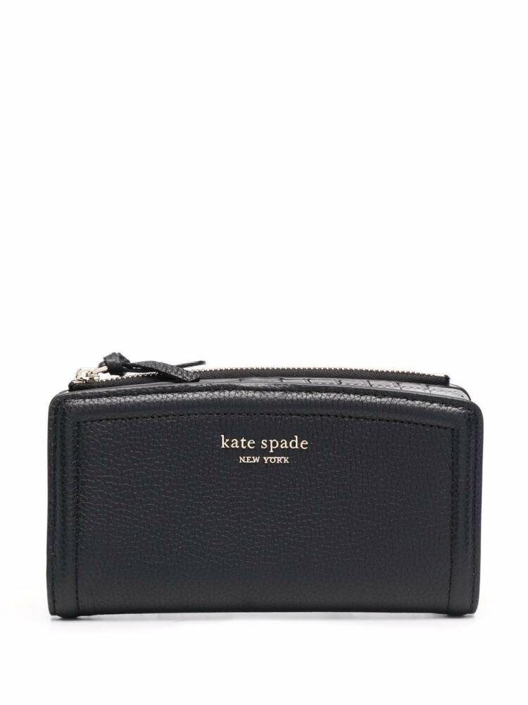 Kate Spade logo-lettering leather wallet - Black Cover