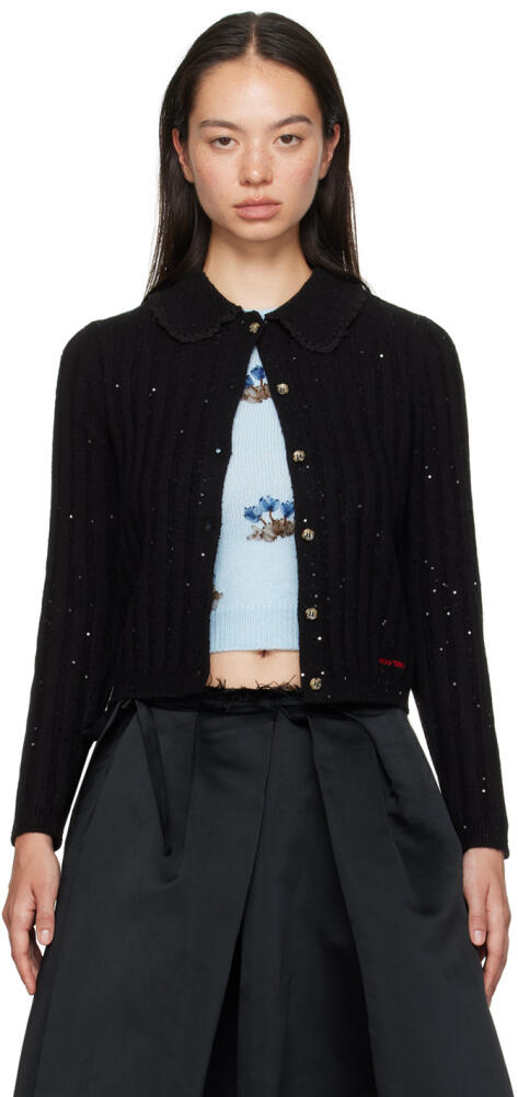 SHUSHU/TONG Black Sequins Cardigan Cover