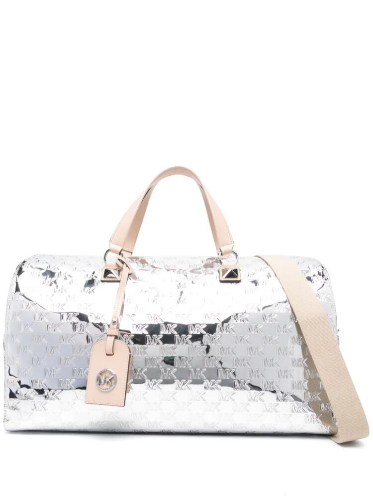 Michael Michael Kors Grayson logo-embossed weekender bag - Silver Cover