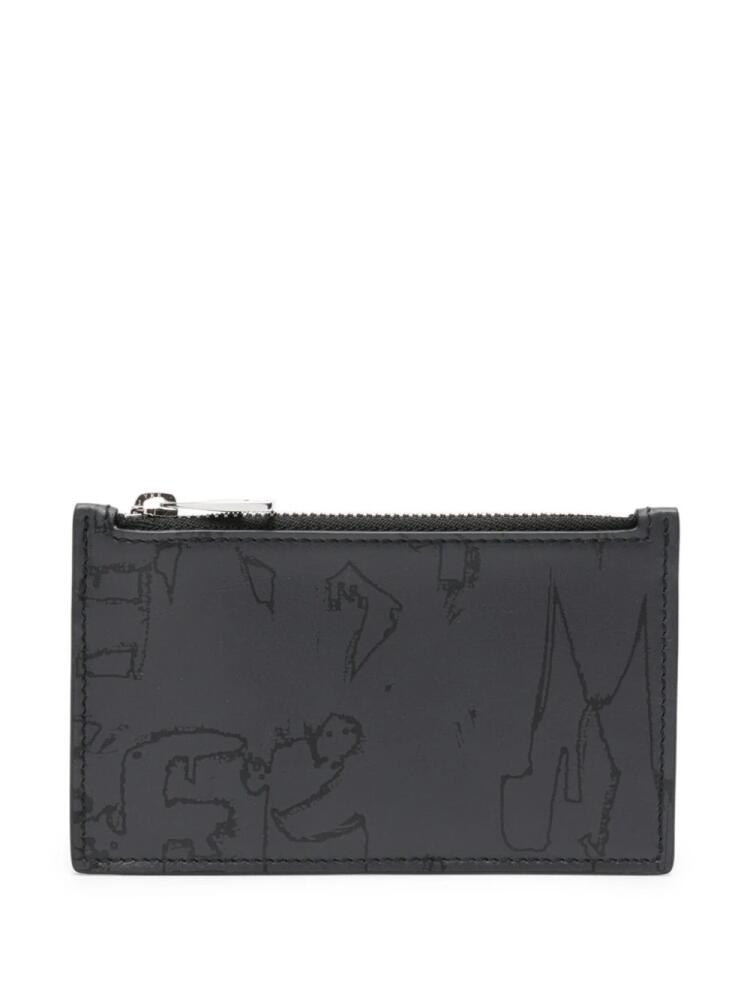 Alexander McQueen graphic-print zipped wallet - Black Cover