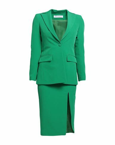 Yes London Woman Suit Green Polyester, Elastane Cover