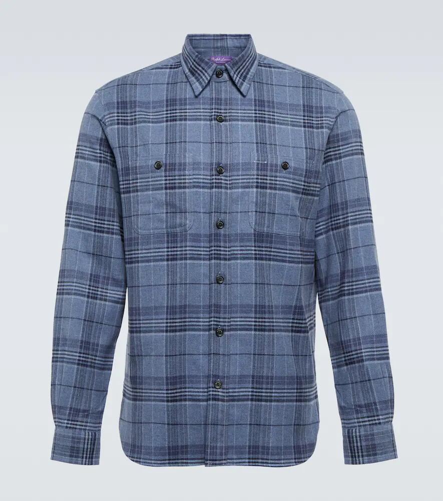 Ralph Lauren Purple Label Checked cotton twill shirt Cover