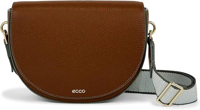 ECCO Saddle Bag (Wet Almond Pebbled Leather) Cross Body Handbags Cover