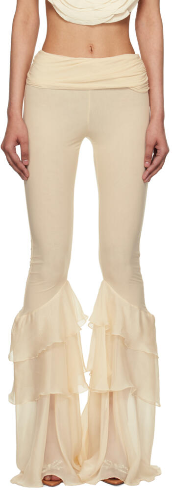 Blumarine Beige Ruffle Trousers Cover