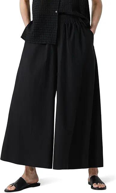 Eileen Fisher Cropped Wide Pants (Black) Women's Dress Pants Cover