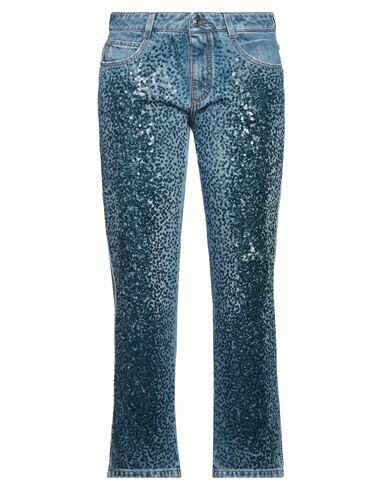 Ermanno Scervino Woman Jeans Blue Cotton, Polyester Cover