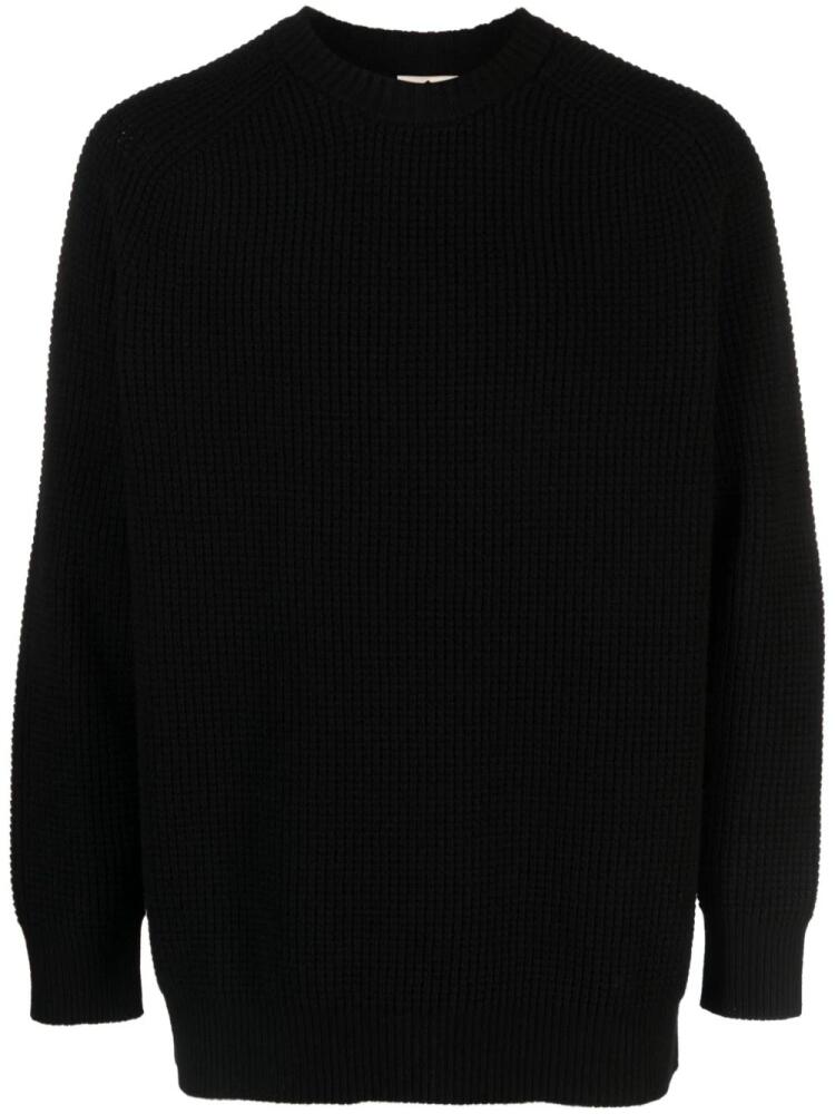 Ten C waffle-knit wool jumper - Black Cover