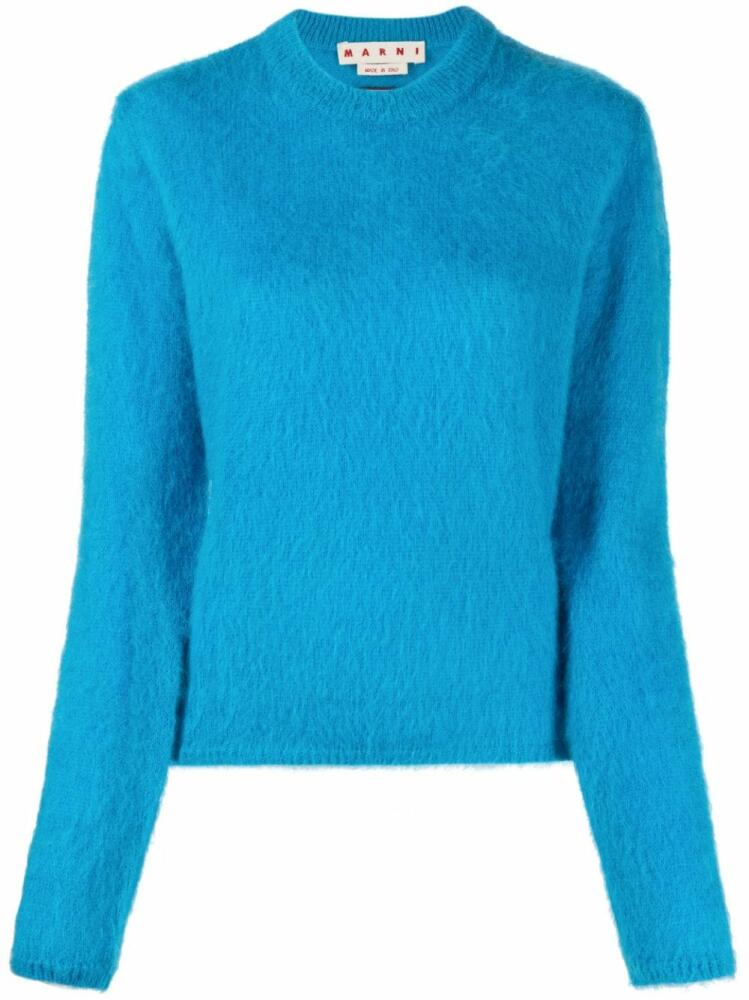 Marni crew-neck mohair jumper - Blue Cover