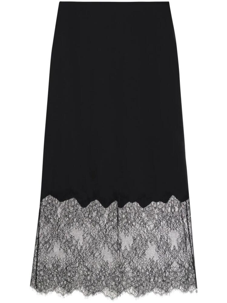 ANINE BING Amelie lace-trim skirt - Black Cover