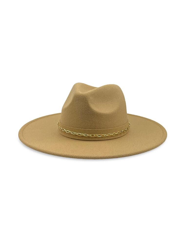 MARCUS ADLER Women's Wool Blend Panama Hat - Camel Cover