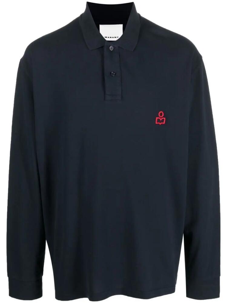 MARANT embroidered-logo polo shirt - Blue Cover