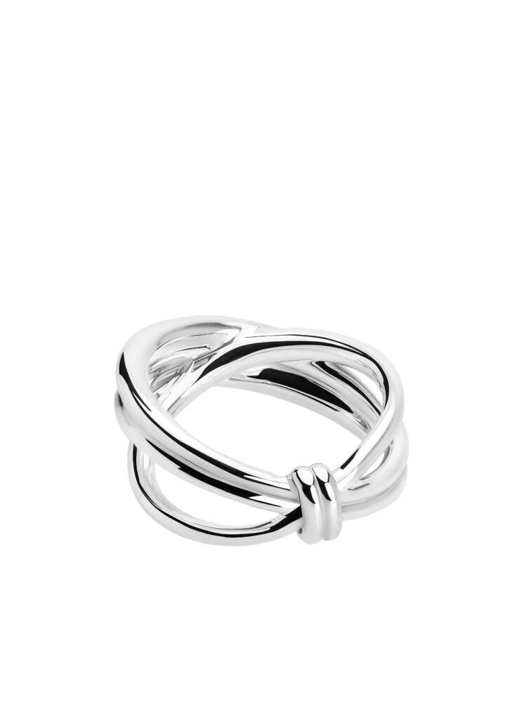 TANE México 1942 knot-detailing polished-finish ring - Silver Cover