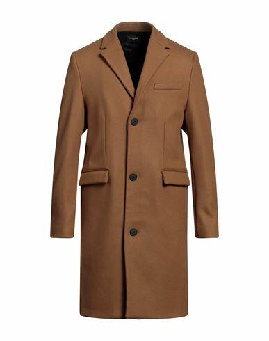 The Kooples Man Coat Camel Wool, Polyamide Cover