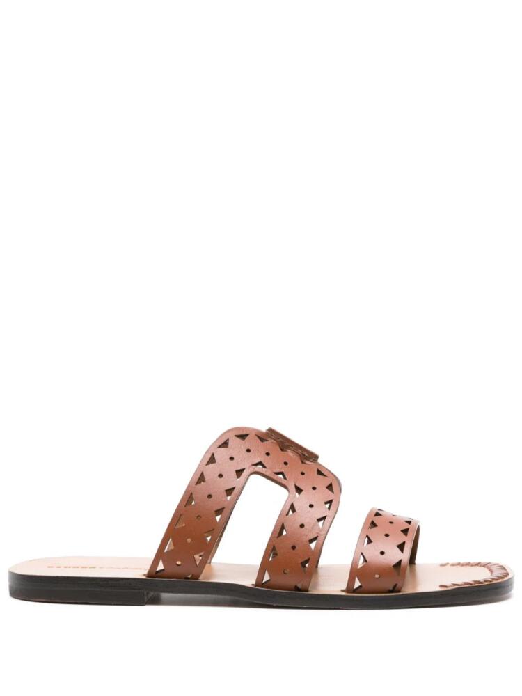 SANDRO x Louis Barthélemy cut-out slides - Brown Cover