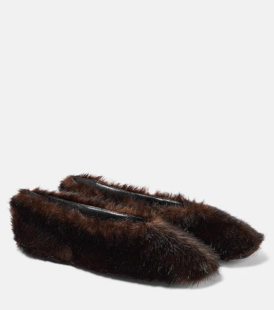 Magda Butrym Faux-fur ballet flats Cover