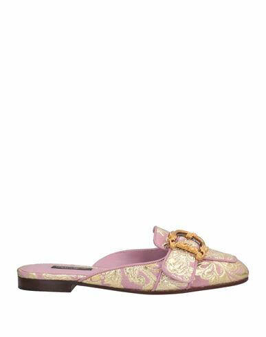 Dolce & gabbana Woman Mules & Clogs Pink Soft Leather, Textile fibers Cover