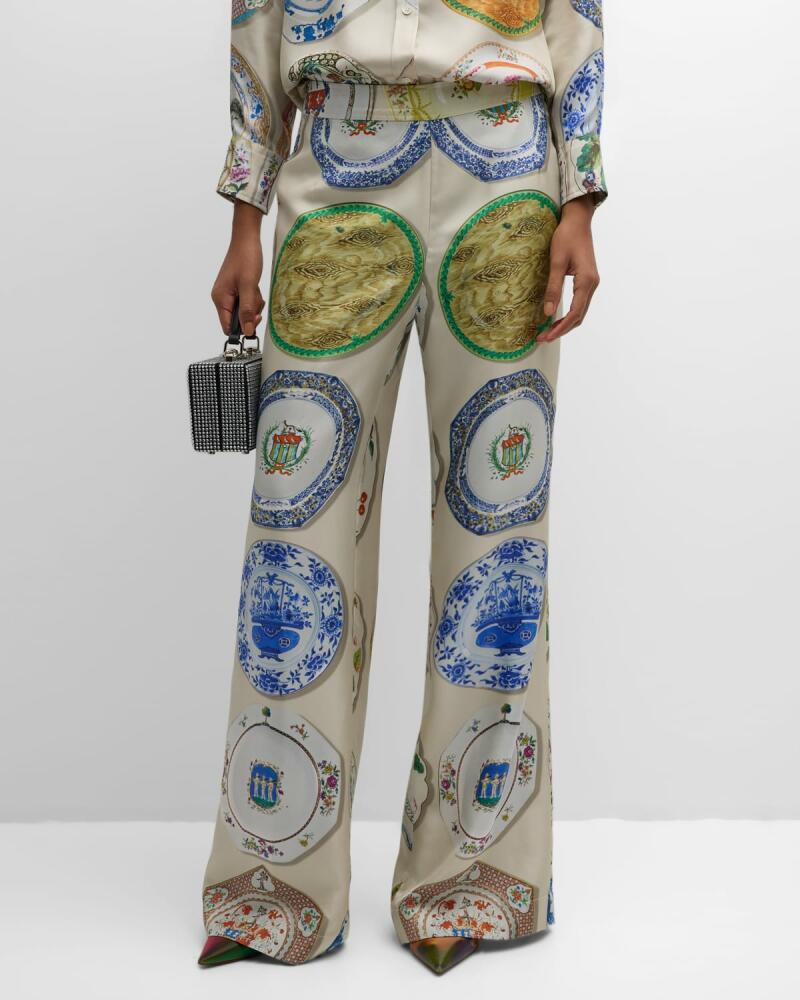 Libertine Chelsea Plates Printed Slim Aarons Pants Cover