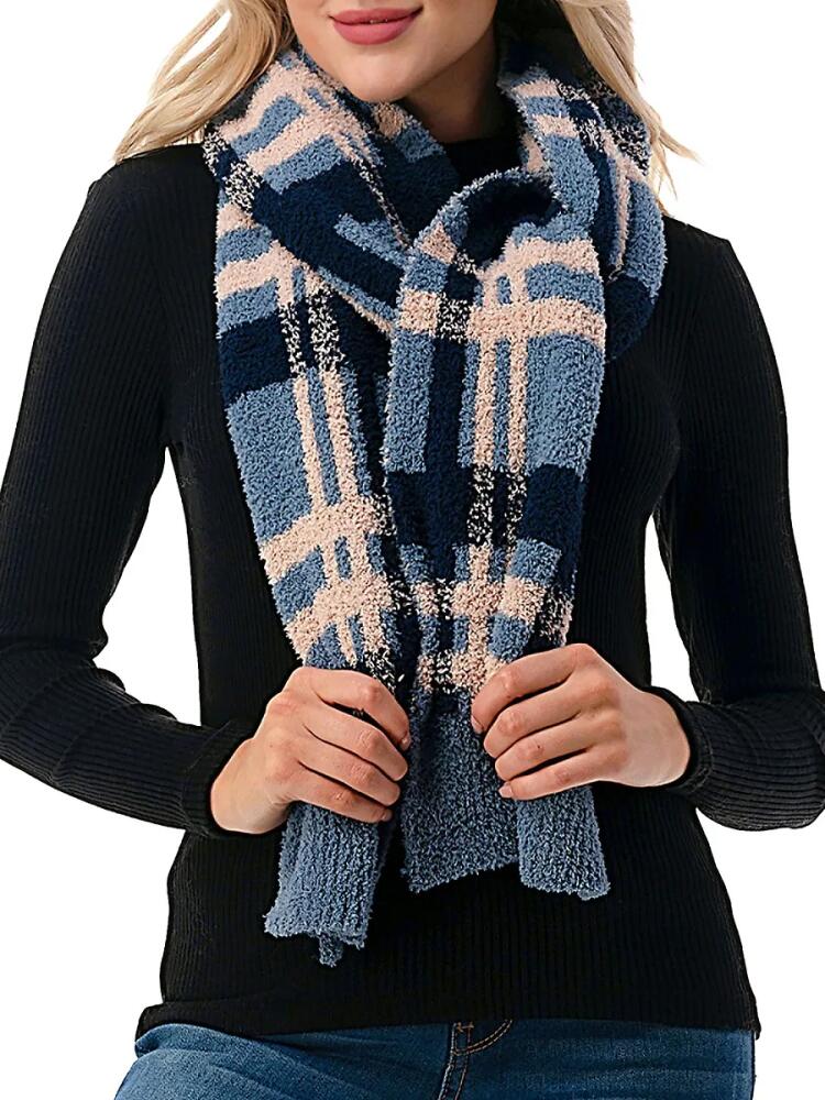 MARCUS ADLER Women's Plaid Cozy Scarf - Blue Cover