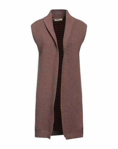 Cashmere Company Woman Cardigan Dark brown Wool, Cashmere, Nylon, Elastane Cover