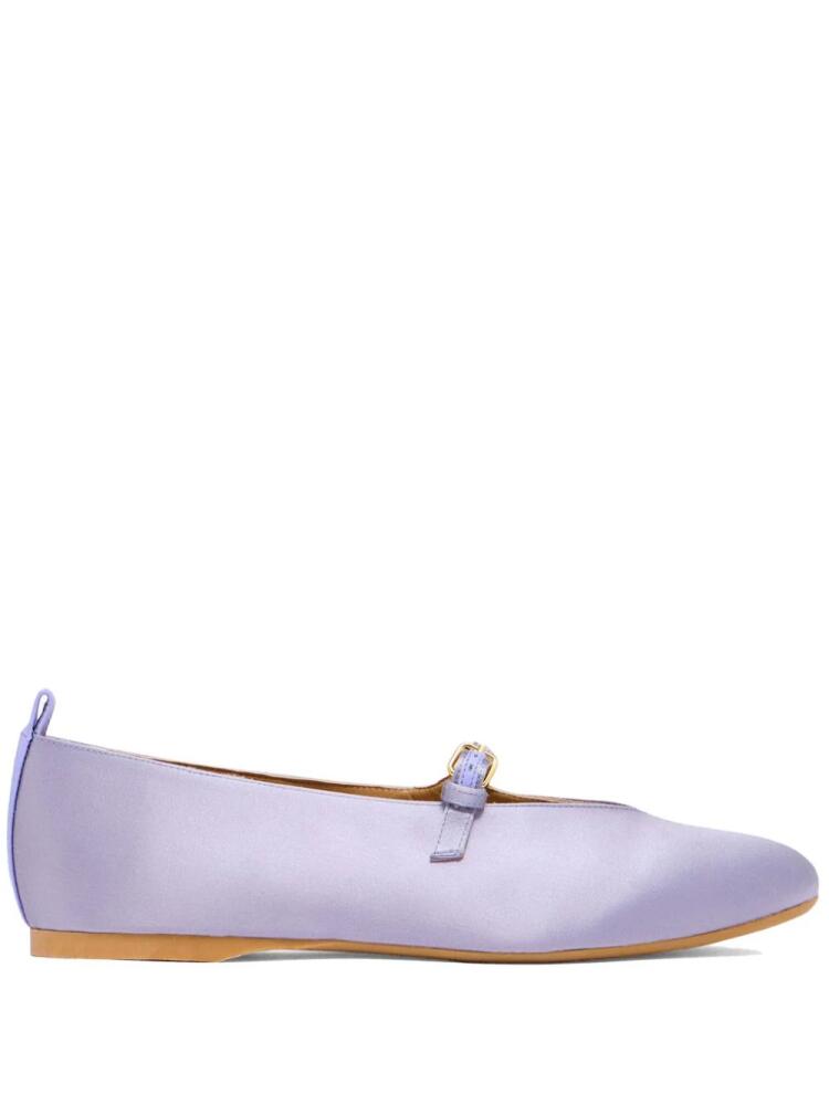 JW Anderson satin side-strap ballerina shoes - Purple Cover