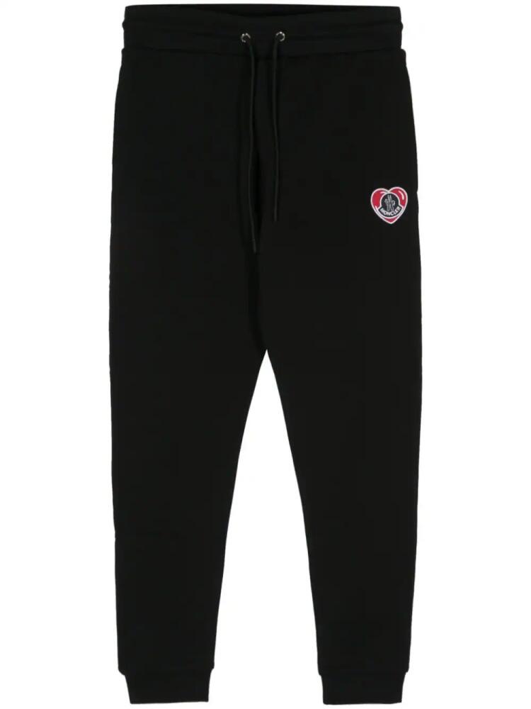 Moncler Heart-logo track pants - Black Cover