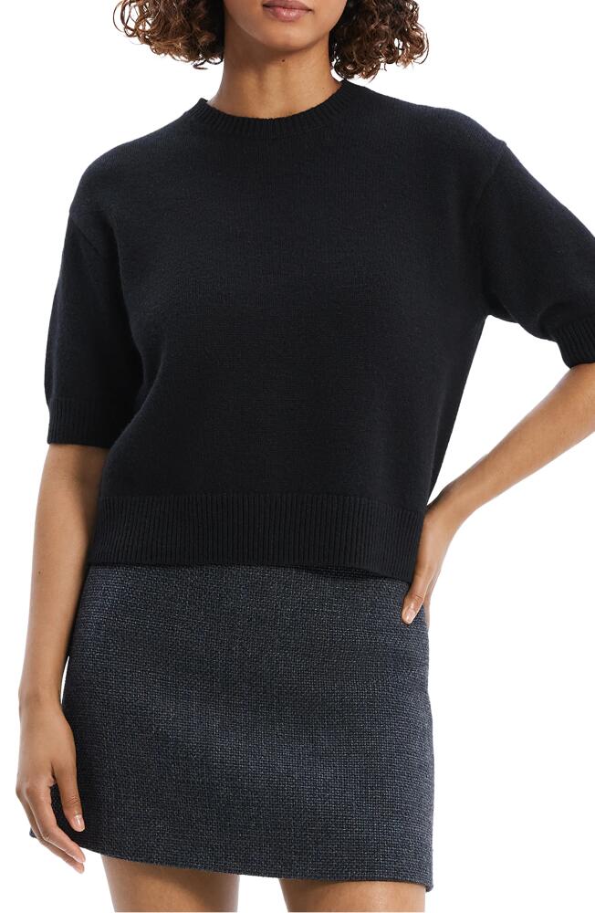 Theory Short Sleeve Cashmere Sweater in Black Cover