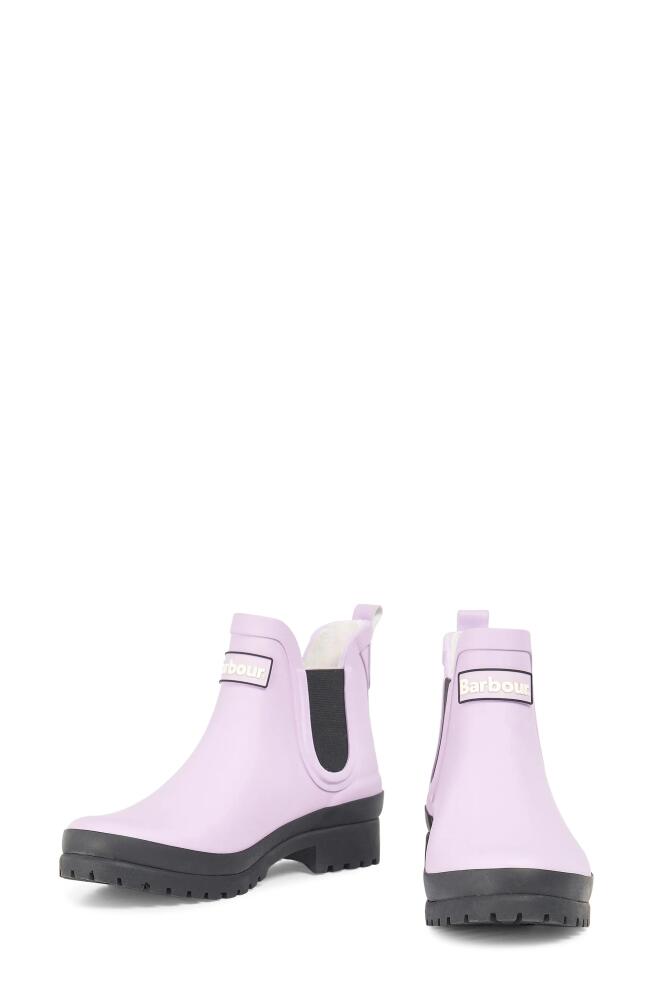 Barbour Mallow Wellington Chelsea Boot in Lilac/Black Cover