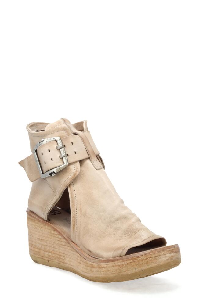 A. S.98 Naya Wedge Sandal in Bone Cover