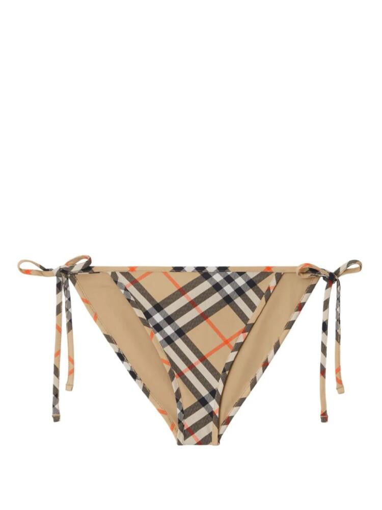 Burberry check-pattern bikini briefs - Neutrals Cover