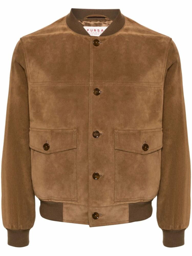 FURSAC suede bomber jacket - Brown Cover