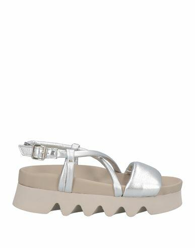 Patrizia Bonfanti Woman Sandals Silver Soft Leather Cover