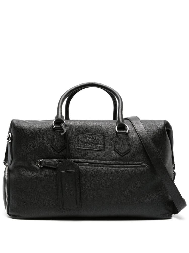 Polo Ralph Lauren logo-patch leather holdall - Black Cover