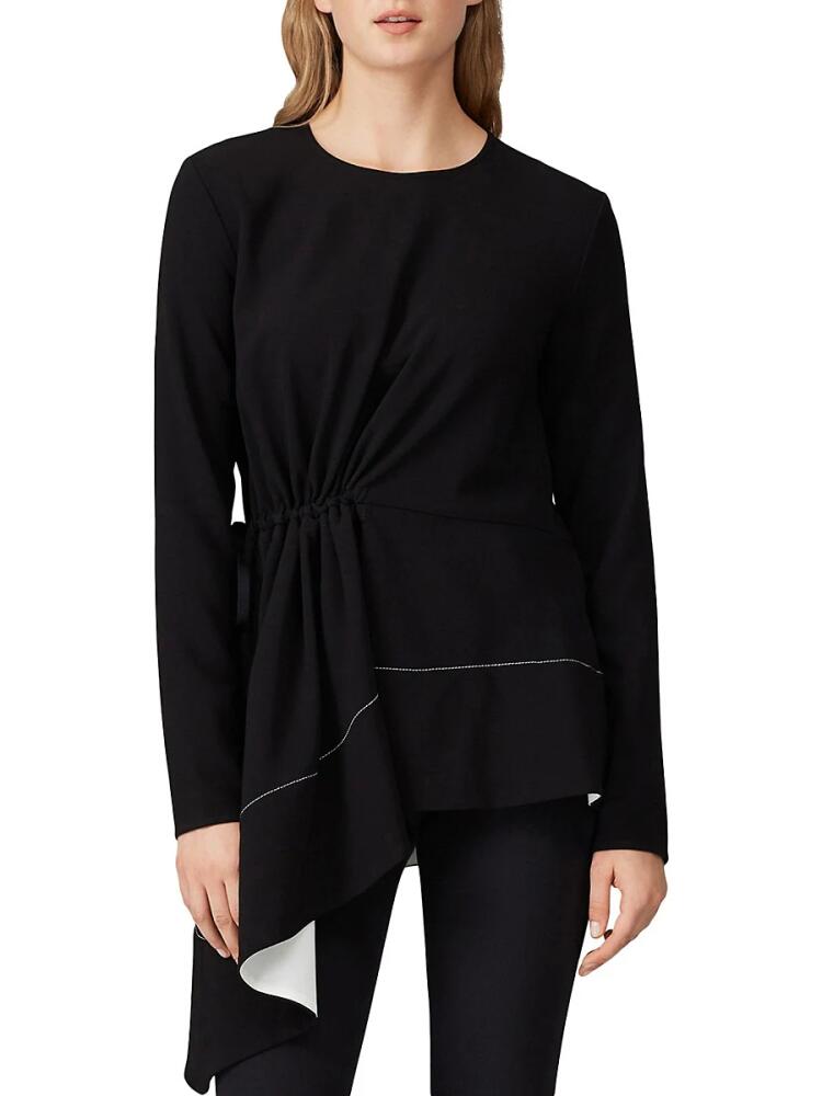 Proenza Schouler Women's Contrast Stitch Asymmetric Top - Black Cover