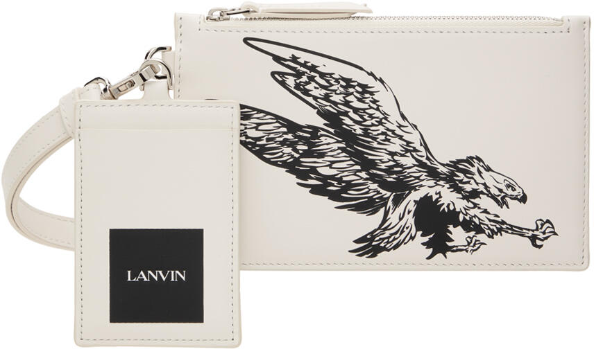 Lanvin White Future Edition Eagle Print Pouch Cover