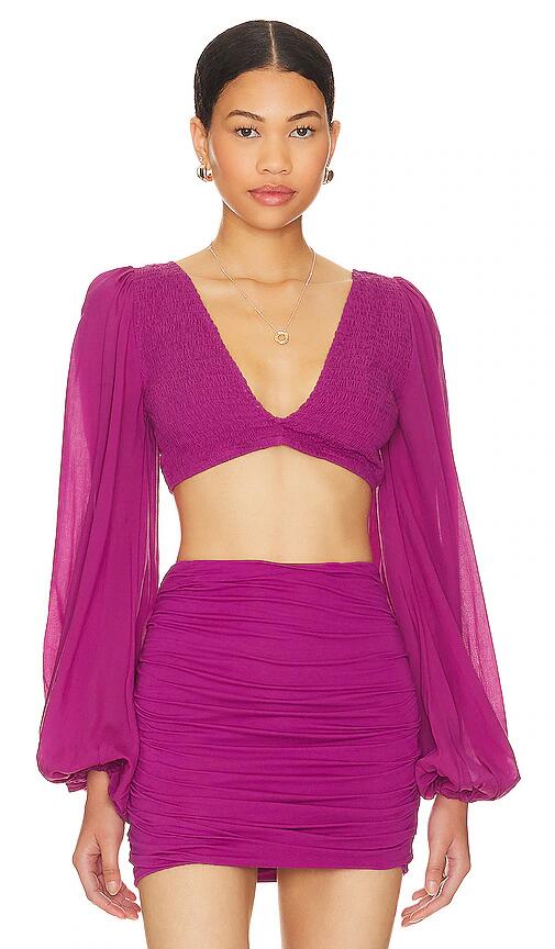 Indah x REVOLVE Biru Crop Top in Purple Cover