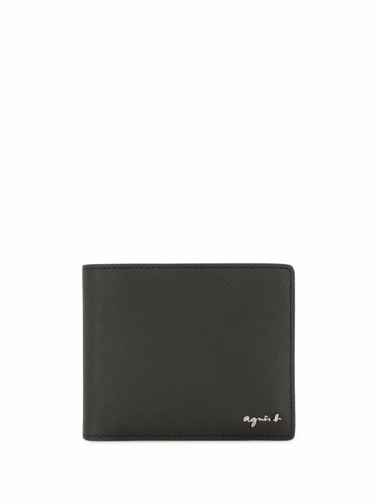 agnès b. bi-fold logo wallet - Black Cover