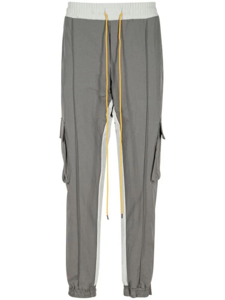 RHUDE logo-print flight cargo trousers - Green Cover