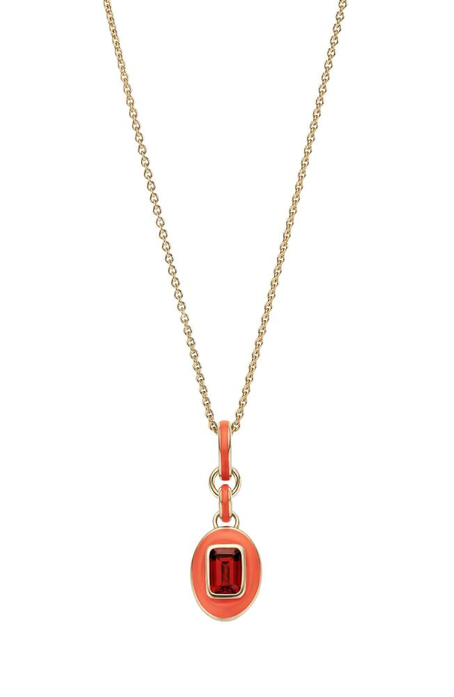 Cast The Stone Charm Necklace in Garnet Cover