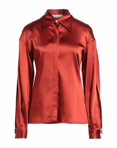 Liviana Conti Woman Shirt Rust Acetate, Viscose, Elastane Cover