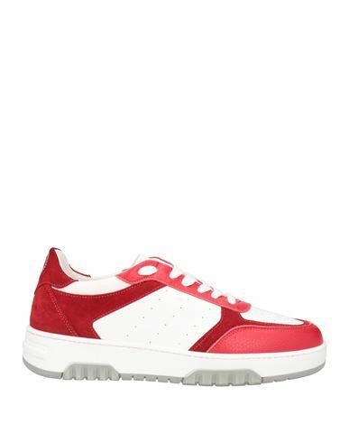 Pollini Man Sneakers Red Leather Cover