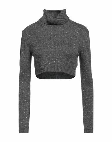 Simona Corsellini Woman Turtleneck Grey Virgin Wool, Acrylic Cover