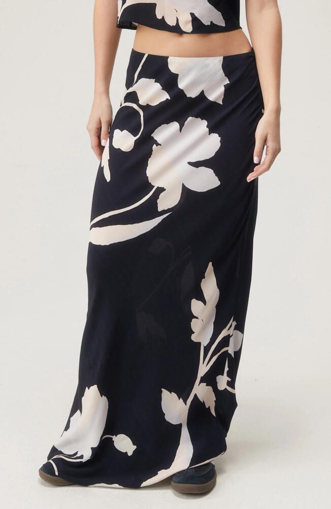 NASTY GAL Floral Maxi Skirt in Black Cover