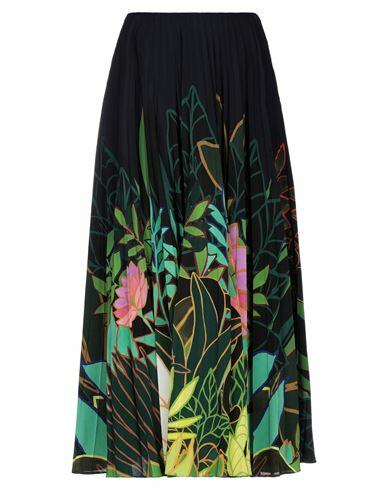 Valentino Garavani Woman Maxi skirt Midnight blue Silk Cover