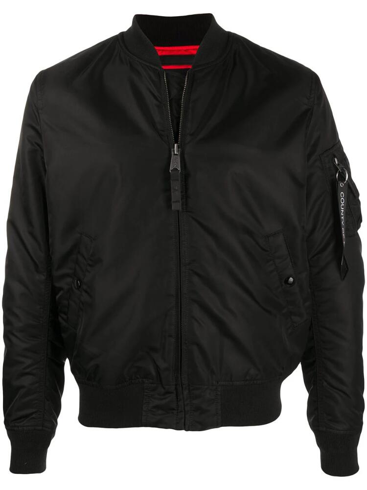 Marcelo Burlon County of Milan graphic print bomber jacket - Black Cover